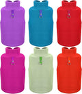 6 Pack Winter Dogs Sweater for Small Dogs Warm Clothes Fleece Vest with Leash Ring Sleeveless Dog Jacket for Little Medium Puppy Pet Unisex(Large,Bright Colors)