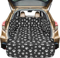 Veckle Cargo Liner, SUV Cargo Cover for Dogs with Side Flaps Hammock Water Resistant Nonslip Dog Seat Cover Area Protector Scratchproof for SUVs Sedans Vans, Paw Print