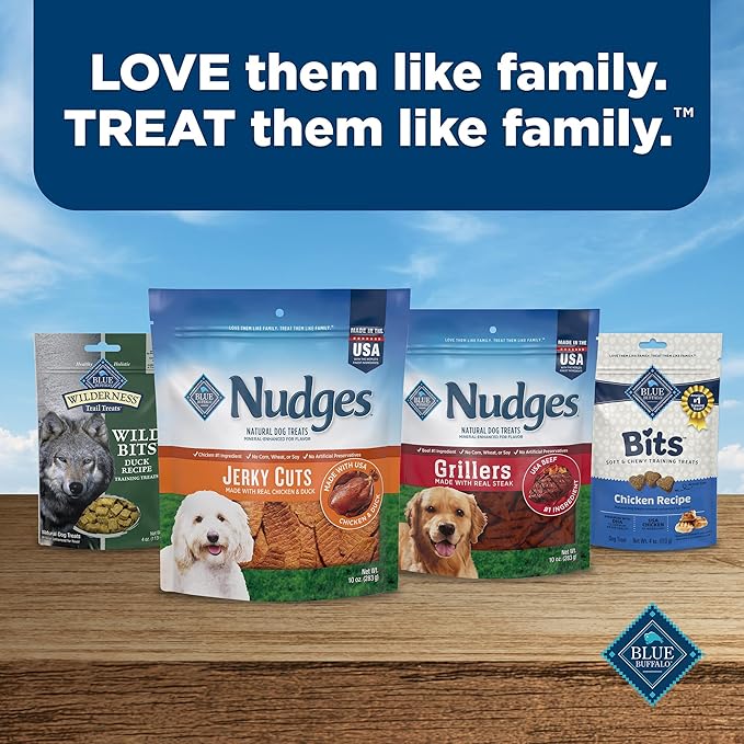 Blue Buffalo Nudges Jerky Cuts Natural Dog Treats Chicken Bag