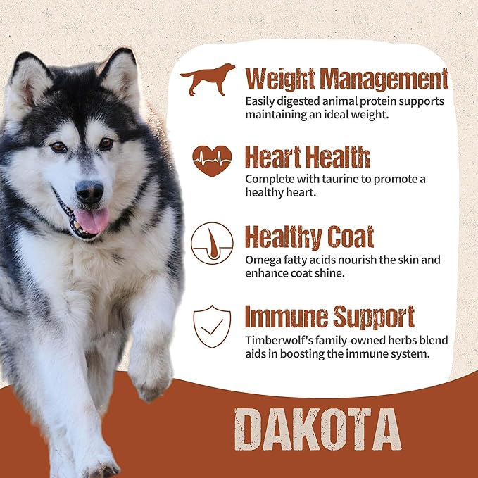 Timberwolf Dakota Buffalo Recipe Dry Dog Food 20lb