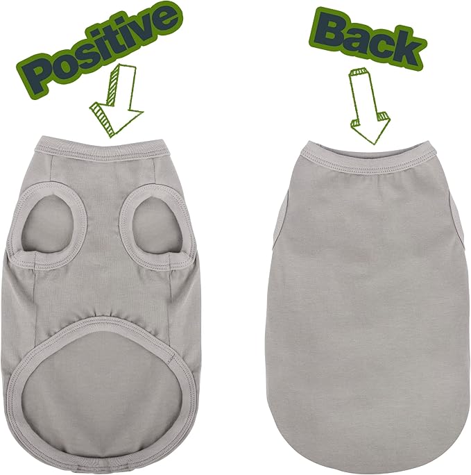 Paiaite 3 Pieces Plain Dog Shirt Sleeveless Puppy Cotton Dog Shirts Breathable Pet Apparel Tank Top Colorful Puppy Sweatshirt Clothes for Small Medium Dogs Red Black and Blue XXS