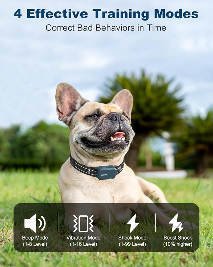Jugbow - 4200FT Dog Training Collar with Remote IPX8 Waterproof Electric Collar with 4 Training Modes, Security Lock