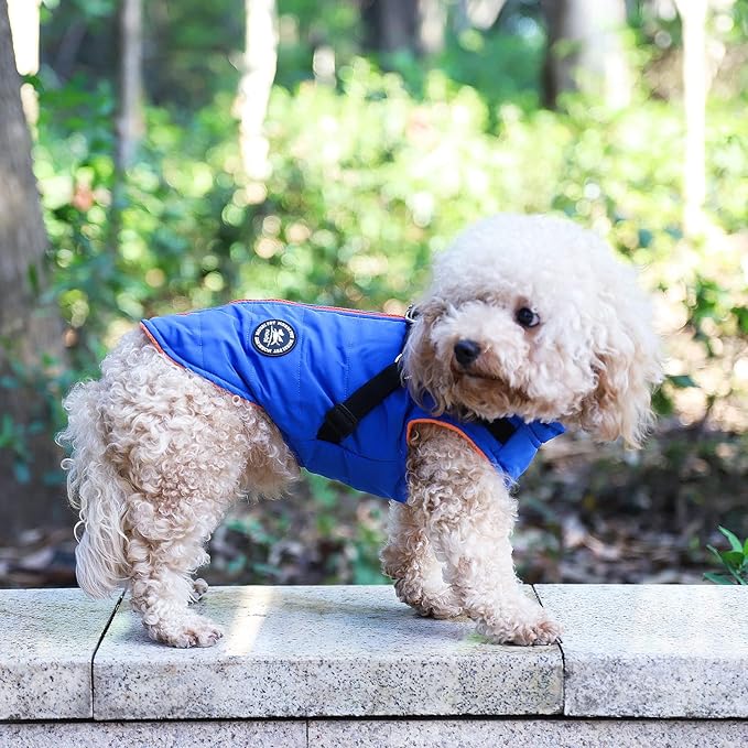 Norbi Dog Coat - Winter Jacket with Built-in Harness, Adjustable for Small to Large Dogs, Warm Coats for Cold Weather