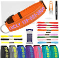 Personalized Embroidered Dog Collar - Custom Hand-Stitched Name & Number, Reflective Adjustable Pet Collar for Small/Medium/Large Dogs & Cats, Durable Nylon with Steel D-Ring (Orange, Medium)