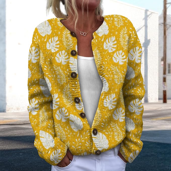 Sweater for Women Trendy Open Front Cardigan Fall Cardigan Sweaters for Women Crewneck Long Sleeve Outfits Fashion