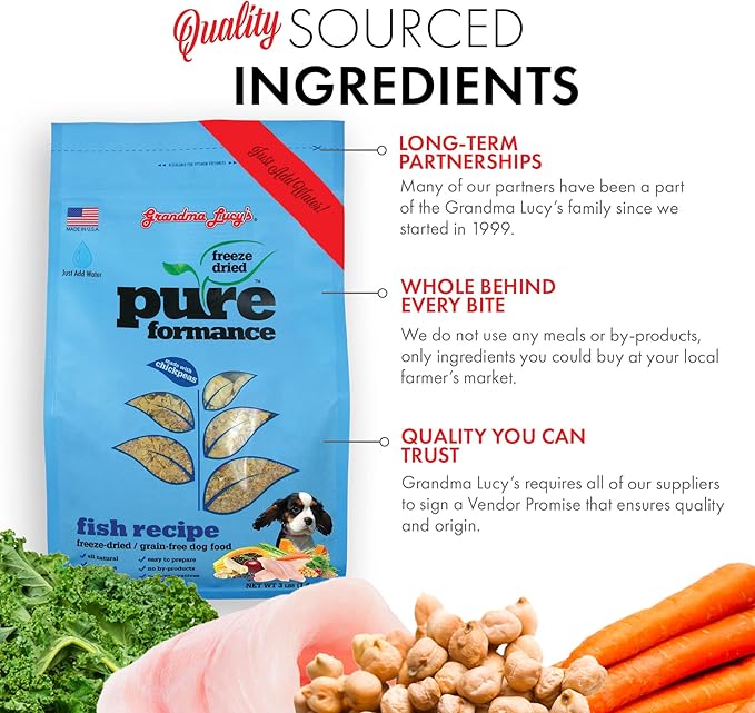 Grandma Lucy's Pureformance Fish Dog Food - 1lb