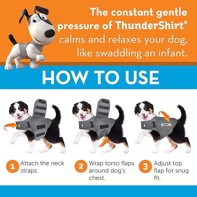 ThunderShirt for Dogs, XX Small, Blue Polo - Dog Anxiety Relief Calming Vest