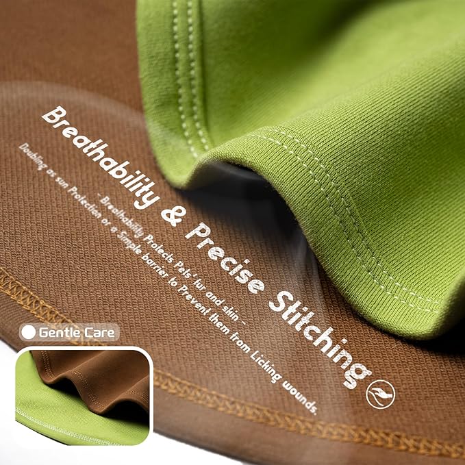 Koneseve Dog Shirts 2 Pack Soft Tee Comfortable Pet Clothes for Small Pets Brown & Avocado Green S