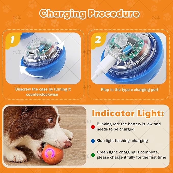 2PCS Shaky Ball Toy for Dogs, Vibrating Dog Ball, USB Rechargeable, Interactive, Automatic Moving, Bouncing, Perfect for Small, Medium, Large Dogs (Small, Cosmic)