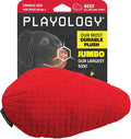 Playology Dog Toys | Plush Toy Crinkle Egg for Dogs | Jumbo Beef Scented Toy - Easy to Clean and Made from Non Toxic Materials