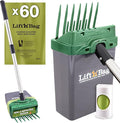 Neater Pet Brands Lift N’ Bag 2.0 Dog Pooper Scooper with Bag Attachment & 27" Pole for Small to Large Dogs, New & Improved Design, 60 Refill Bags, Heavy Duty Dog Poop Scooper for Yard, One-Hand Use