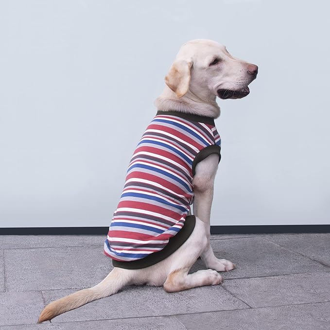 Extra Large Dog T Shirts Clothes Sleeveless Tank Top Vest for Labrador Rottweiler Great Dane, Red, 9X-Large