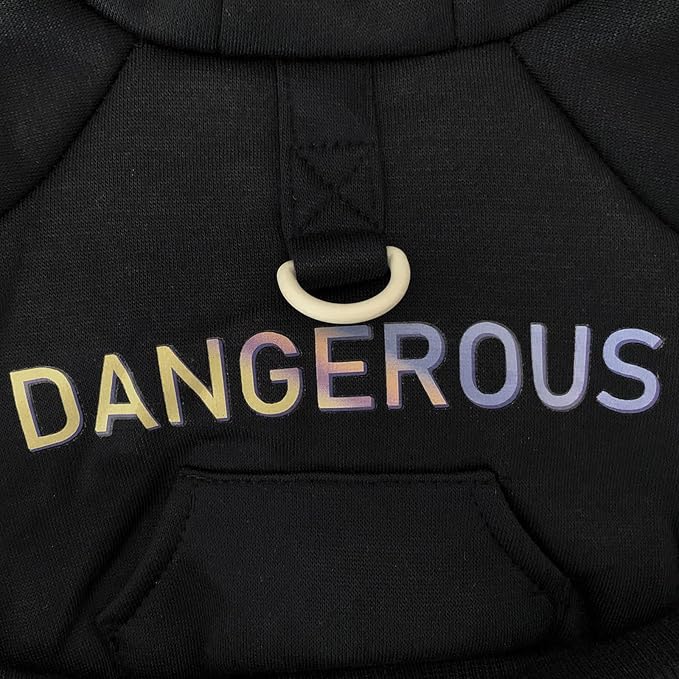 Dog Hoodie Clothes with Pocket 4 Legs Jumpsuit Fleece Sweater Winter Sweat Shirt Warm Cotton Hoodies for Small Dog Medium Large Cat Black 3XL