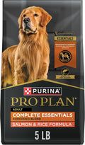 Purina Pro Plan Complete Essentials Shredded Blend Salmon and Rice Dog Food Dry Formula with Probiotics for Dogs - 5 lb. Bag