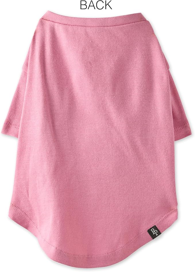Toby II - The Perfect Tee, 8 Pack Short Sleeve Pet T-Shirt 100% Organic Cotton Tees Clothes for Small, Medium, Large Dogs, Rainbow Pink, XX-Large