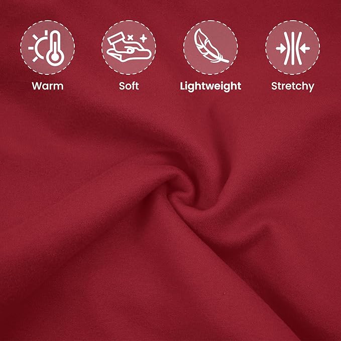 ROZKITCH Dog Sweaters Soft Fleece Pullover Sweatshirt Pajamas, Turtleneck Warm Pet Cold Weather Jacket Stretchy Vest Jumpsuit Apparel Outfit Clothes for Small Medium Large Dogs Walking Sleep Red M