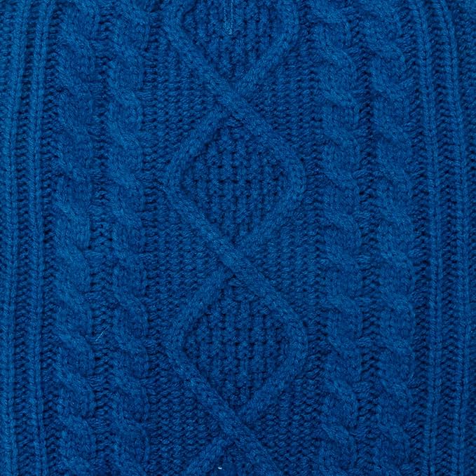 BINGPET Thermal Knitted Dog Sweater for Small Medium Large Dogs,Winter Dog Cat Coat Warm Sweartershirts Outfits,Classic Cable Knit Turtleneck Pullover Dog Jumper Coat Warm Sweartershirts(Blue,L)