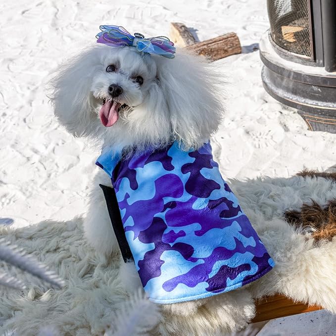 CuteBone Winter Dog Jacket - Waterproof, Windproof, Reversible Coat for Small to Large Dogs - Soft, Adjustable, Cold Weather Coats with Leash Hole