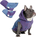 Spark Paws Reversible Dog Sweater, Sherpa Vest with Warm Fleece Lining, Warm Coat for Winter, Suitable for Small Medium, Large, XL XXL Dogs - Purple and Navy Blue - XL
