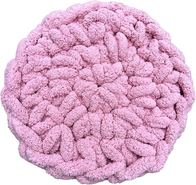 Cat Knitted Bed Mat, Extra-Soft Washable Warm Round Pads Cushions for Indoor Kittens, Cat Trees Towers, Perfect for Kneading and Sleeping (Pink,Medium)