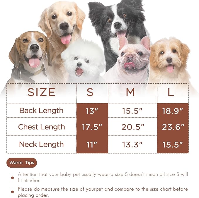 Dog Sweater for Small Medium Dogs & Cats, Classic Turtleneck Knitted Striped Pet Sweater, Warm Winter Soft Christmas Outfit for Boy & Girl Dogs, Large