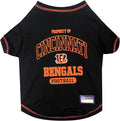 NFL Cincinnati Bengals Dog T-shirt Medium. - Licensed Shirt for Pets Team Colored with Team Logos- Premium Stretchable Materials for the comfort of your Dog & Cat