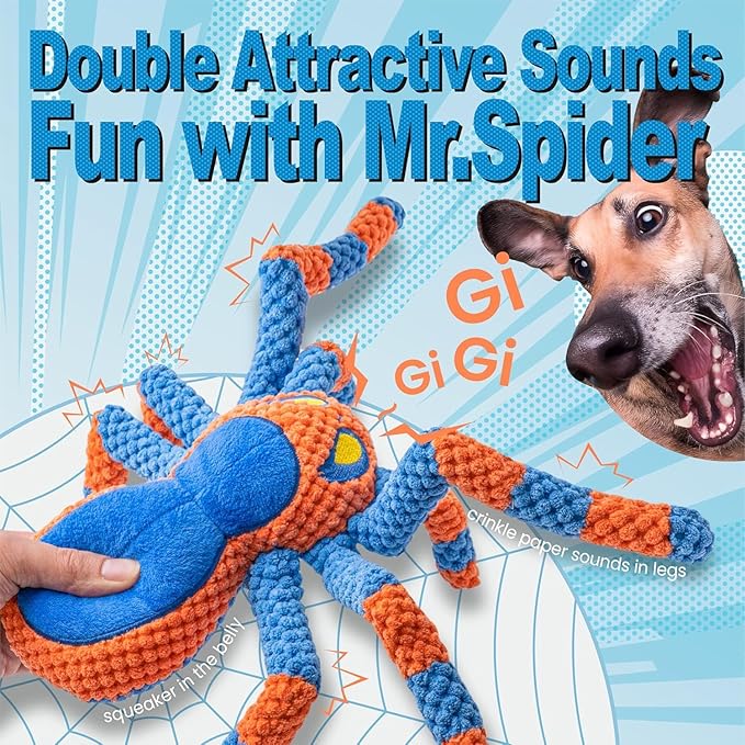 LEGEND SANDY Dog Toys for Aggressive Chewers, Large Dog Toys to Keep Them Busy, Interactive Pet Toys, Squeaky Puppies Toys, Tug of War Puppy Toy, Crinkle Doggeis Toy