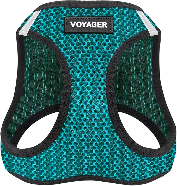 Best Pet Supplies Voyager Step-in Air Harness - All Weather Mesh, Reflective, No Pull Harness for Dogs, Cats - Secure with Hook & Loop Fastener, Buckle, Double D-Rings - Tone, M