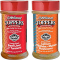 Northwest Naturals Freeze-Dried Functional Toppers - Beef Liver with Turmeric (4.5 oz), Salmon/Shiitake/Maitake Mushrooms (3.5 oz) - for Dogs and Cats, Human Grade Ingredients, All Natural