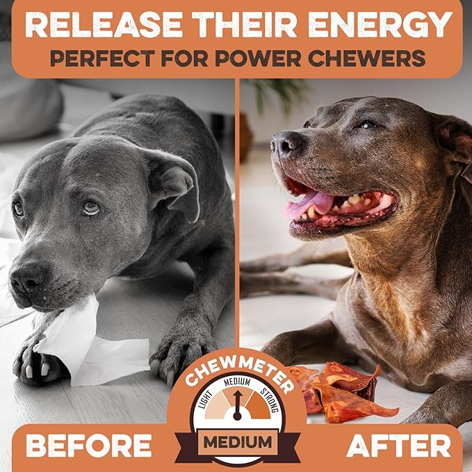 BRUTUS & BARNABY Pig Ear Halves for Dogs, 40 Ct. – All-Natural Single Ingredient Dog Chews, Slow Cooked & Fully Digestible Rawhide Alternative