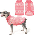 SCENEREAL Turtleneck Dog Sweater for Small Medium Large Dogs Girls Boys, Knit Pet Pullover Puppy Clothes Cold Weather Coats, Holiday Outfits Sweatshirt for Christmas, Pink XS