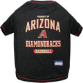 MLB Arizona Diamondbacks Dog T-Shirt, Small. - Licensed Shirt for Pets Team Colored with Team Logos. - Premium Stretchable Materials for The Comfort of Your Dog & cat.