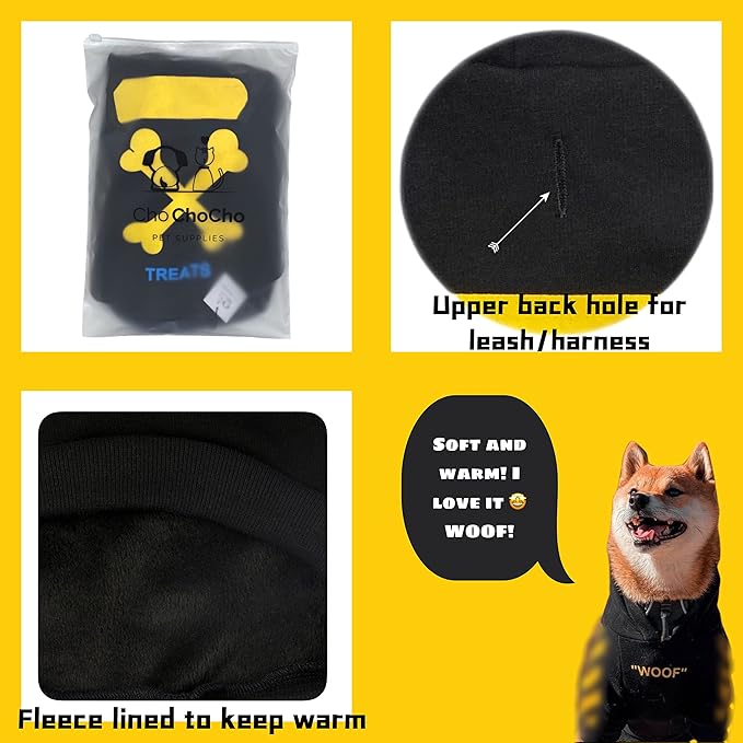 ChoChoCho Stylish Dog Hoodie Dog Clothes Streetwear Cotton Sweatshirt Fashion Outfit for Dogs Cats Puppy Small Medium Large (5XL, Yellow)