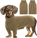Queenmore Small Dog Sweaters for Small Dogs Girls Boys,Xmas Sweater Puppies,Turtleneck Knitted Sweater for Dog Cat,Cold Weather Pullover for Doggie Male Female,Soft Doggy Sweater Pet Apparel(Camel,S)