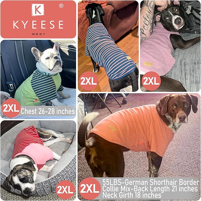 KYEESE 3Pack Dog Sweater Soft Pets Sweaters Pullover Pets Clothes Stretchy Pet Fleece Sweater Lightweight Pet Coat Dogs Sweatshirt with Sleeves Comfy Dog Sweaters for Large Dogs for Cold Weather