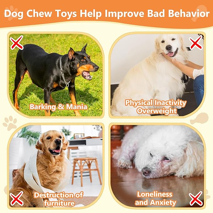 Rubber Chicken Dog Squeaky Toys, Durable Latex Chew Toys for Small Medium Large Size Dogs, Teething Puppy Dogs (2 Pack)