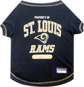 NFL Los Angeles Rams Dog T-shirt Small. - Licensed Shirt for Pets Team Colored with Team Logos- Premium Stretchable Materials for the comfort of your Dog & Cat
