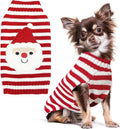 PETCARE Santa Dog Sweater Christmas Funny Cute Red Striped Cat Sweater Vest Pet Holiday Dog Clothes Puppy Sweaters for Small Medium Large Dogs Cats Fall Winter Outfits Xmas Dogs Costume,Medium