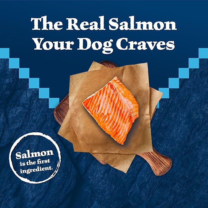 Blue Buffalo Wilderness High Protein Natural Adult Dry Dog Food plus Wholesome Grains, Salmon 13 lb bag