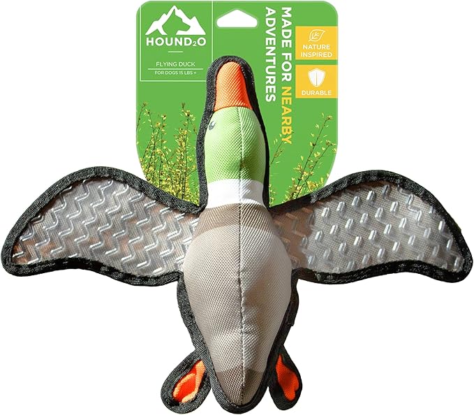 Plush Dog Toys | Flying Duck Stuffed Animal Squeaky Toy for Dogs | Outdoor Pet Toy Built for Adventure