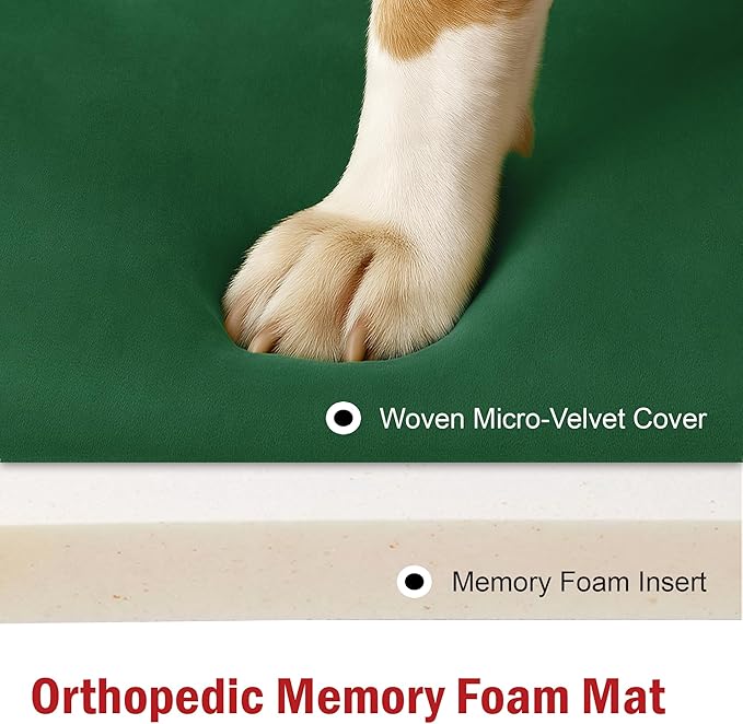 Majestic Pet Orthopedic Memory Foam Dog Crate Mat - Plush Pet Bed Pad for Crates & Kennels | USA Crafted | 42"x26" Villa Marine