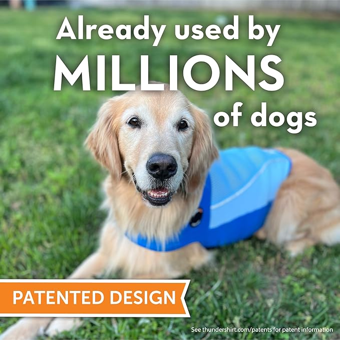 ThunderShirt Breeze for Dogs, Large, Sky Blue, Extra Breathable Mesh Fabric, Dog Anxiety Relief Vest for Every Day Stress & Calming During Thunder Storms and Fireworks