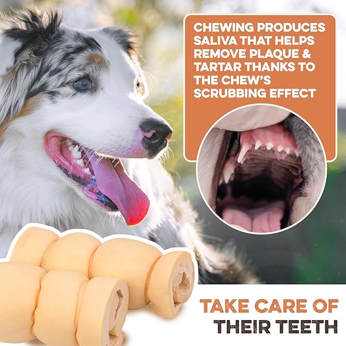 Premium Beef Cheek Rolls for Dogs 5-7" - (10-Pack) Long Lasting, Safe & Natural Rawhide Alternative Chews, Ideal for Large Dogs & Aggressive Chewers, Supports Dental Health & Digestion