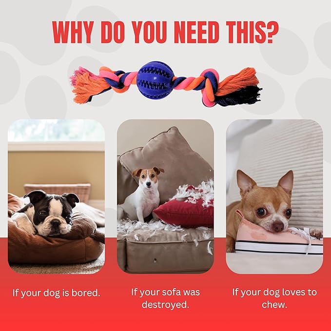 Small Puppy Toys - Puppy Teething Toys, Chew Toys for Dogs, Small Dog Rope Toys, Treat Dispensing Dog Toys for Puppy Training and Dental Health, Ideal for Dog Owners