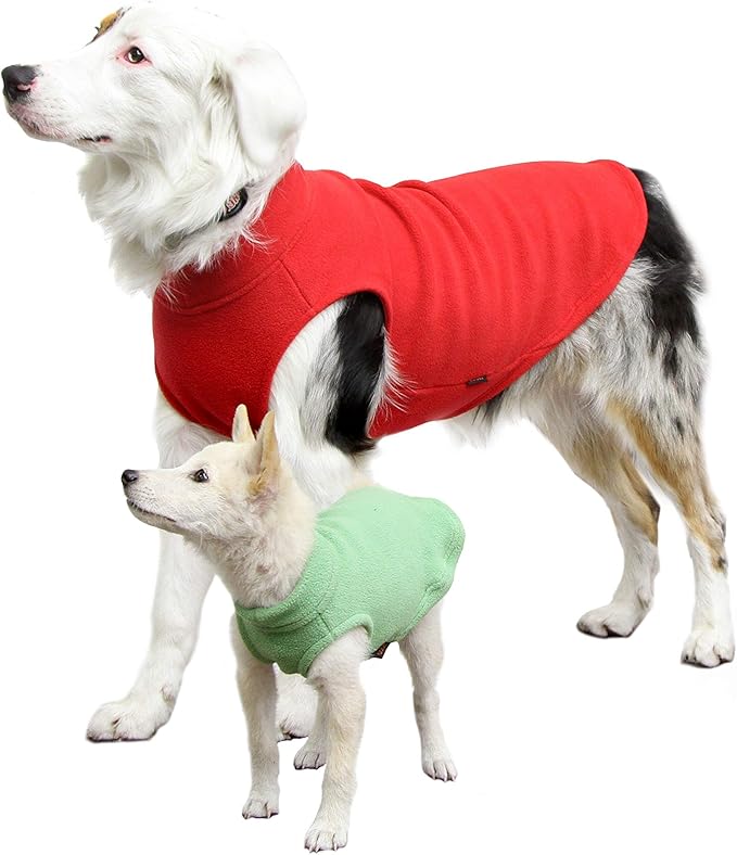 Gooby - Stretch Fleece Vest, Pullover Fleece Vest Jacket Sweater for Dogs, Steel Blue, Small