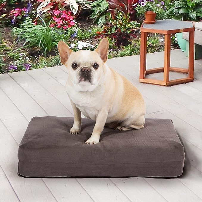 Pet Support Systems Orthopedic Dog Bed - Gel Memory Foam Pet Bed, Luxury Washable Dog Bed for Sleeping and Support (Removable Cover, Small Gray Dog Bed)
