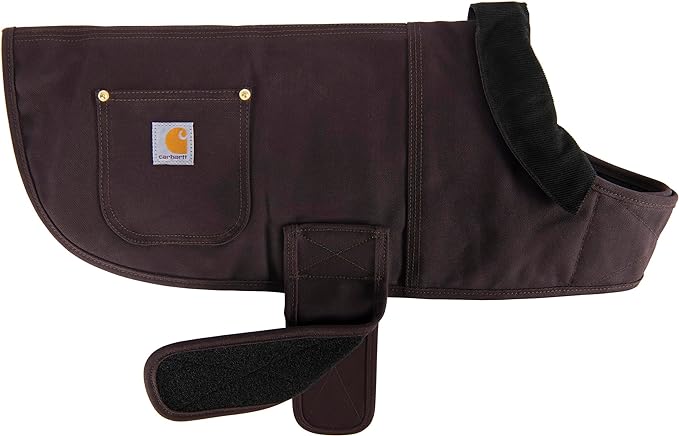 Carhartt Firm Duck Insulated Dog Chore Coat, Durable Weather Resistant Jacket for Cold and Windy Conditions, PFAS Free (Deep Wine), Small