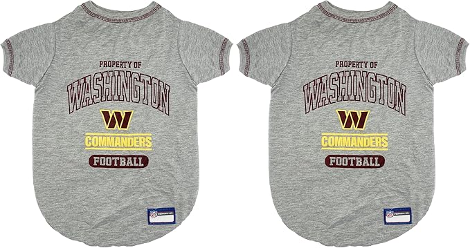 Pets First PET Shirt for Dogs & Cats - NFL Washington Commanders Dog T-Shirt, X-Large. - Cutest Pet Tee Shirt for The Real Sporty Pup! (WAC-4014-XL) (Pack of 2)