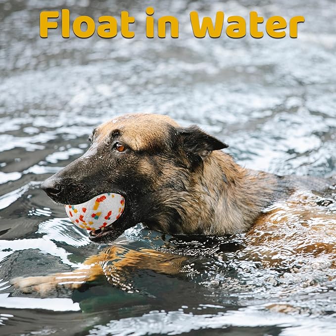 Dog Balls, Indestructible Dog Toy Ball for Aggressive Chewers, Durable High Elasticity Interactive Ball for Training Dog Catch and Fetch, Large Medium Small Dog and Puppies(2.5in, 1pcs)