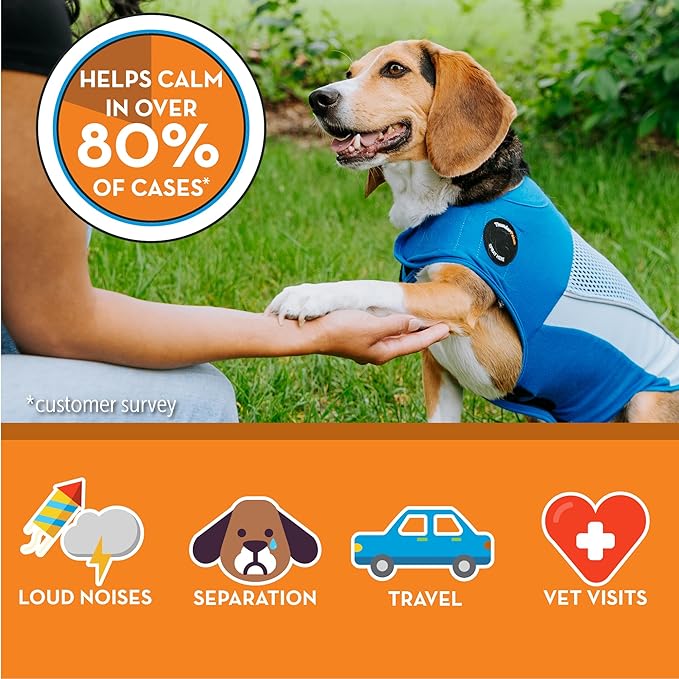 ThunderShirt Breeze for Dogs, Large, Sky Blue, Extra Breathable Mesh Fabric, Dog Anxiety Relief Vest for Every Day Stress & Calming During Thunder Storms and Fireworks